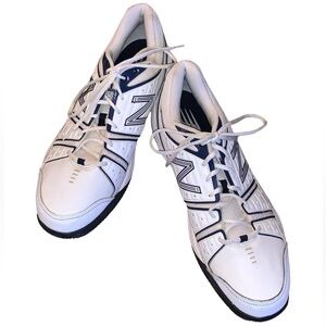 New Balance Men's White and Navy Athletic Shoes